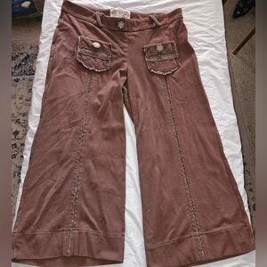 Foreign Policy Vtg Wide Leg Crop Yoga Style Pull On Pants Size L